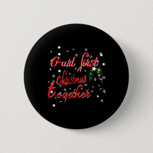 Macaron Rond 5 Cm Notre premier Noël ensemble Joyeux Noël