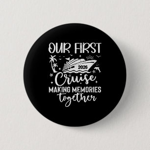 Macaron Rond 5 Cm Notre première croisière 2026 ensemble voyage en f