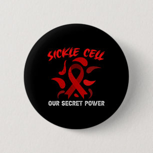 Macaron Rond 5 Cm Notre Secret Power Sickle Cell Disease Anemia Scd