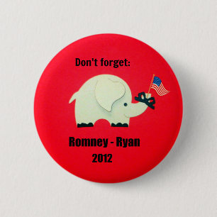 Macaron Rond 5 Cm N'oubliez pas : Romney - Ryan 2012