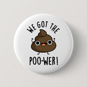 Macaron Rond 5 Cm Nous Avons Le Poo-wer Funny Poop Pun