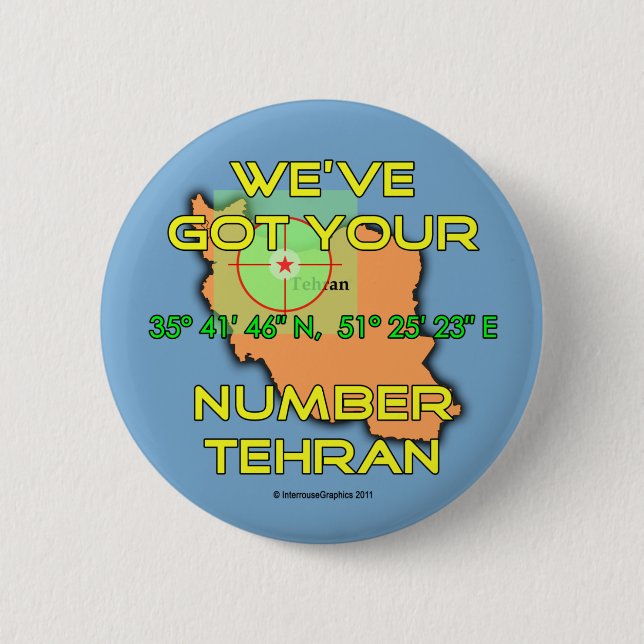Macaron Rond 5 Cm Nous avons votre nombre Téhéran (Devant)