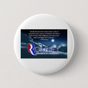 Macaron Rond 5 Cm "Nous croyons toujours… "- Romney 2012