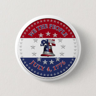 Macaron Rond 5 Cm Nous le peuple 4 juillet 1776 Cloche avec 13 et 50