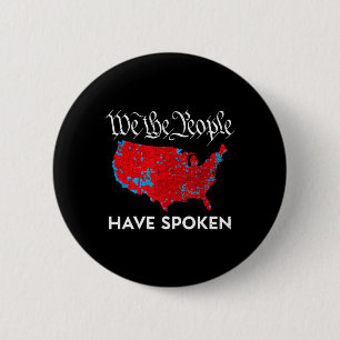 Macaron Rond 5 Cm Nous le peuple avons parlé Trump 2024 Carte électo