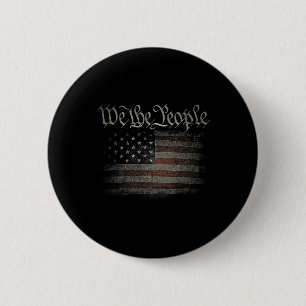 Macaron Rond 5 Cm Nous Le Peuple Drapeau Usa 4 juillet Nous Déchiron