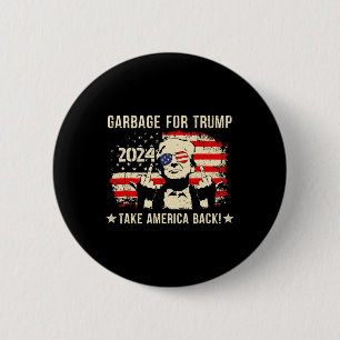 Macaron Rond 5 Cm Nous ne sommes pas des ordures Votetrump 2025 part