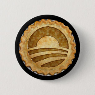 Macaron Rond 5 Cm "Nous voulons le tarte !" Bouton de tarte d'Obama