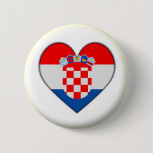 MACARON ROND 5 CM NOUVEAU ! ! - COEUR CROATIE COEUR PLAN RETOUR