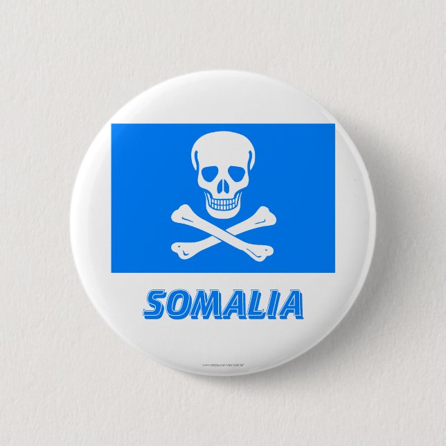 Macaron Rond 5 Cm Nouveau drapeau de la Somalie (c'est une (Devant)