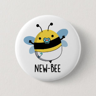 Macaron Rond 5 Cm Nouveau jeu de mots pour insectes amusant d'abeill