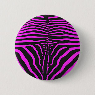 Macaron Rond 5 Cm Nouveau rose noir Zèbre Accessoires d'impression -