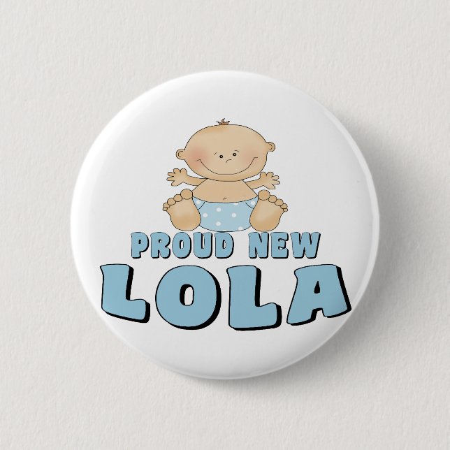 Macaron Rond 5 Cm NOUVEAU T-shirt FIER de Lola (Devant)
