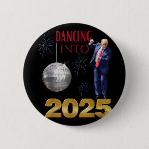 Macaron Rond 5 Cm Nouvel An Trump Dansant En 2025 Drôle De Parti