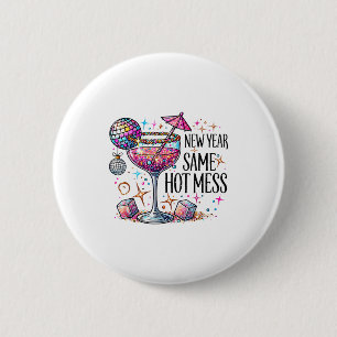 Macaron Rond 5 Cm Nouvelle Année Même Queue de Mess Retro Chaud Bonn