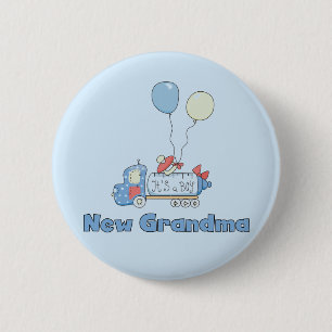 Macaron Rond 5 Cm Nouvelle grand-mère de tee-shirts et cadeaux de ca