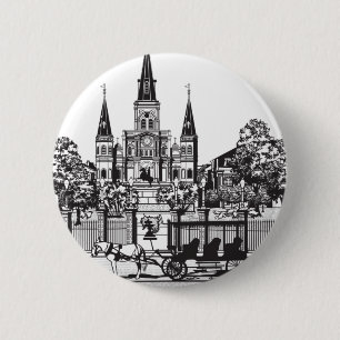 Macaron Rond 5 Cm Nouvelle-Orléans, Louisiane
