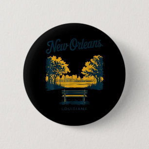 Macaron Rond 5 Cm Nouvelle-Orléans Louisiane Vue Scénique de Voyage