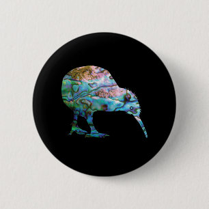 MACARON ROND 5 CM NOUVELLE-ZÉLANDE KIWI PAUA