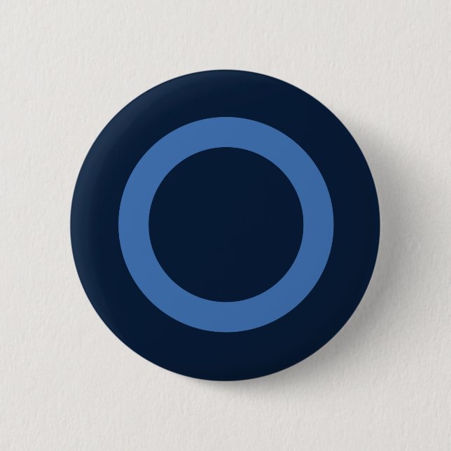 Macaron Rond 5 Cm Novembre Bleu | Blue November (Devant)