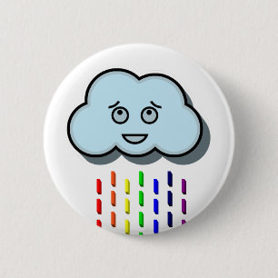Macaron Rond 5 Cm Nuage de pluie