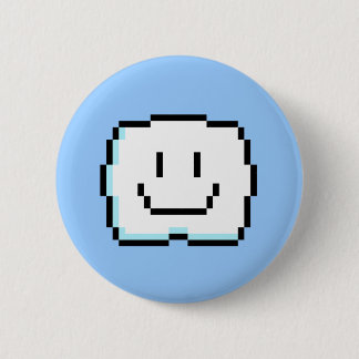 Macaron Rond 5 Cm Nuage mignon de pixel