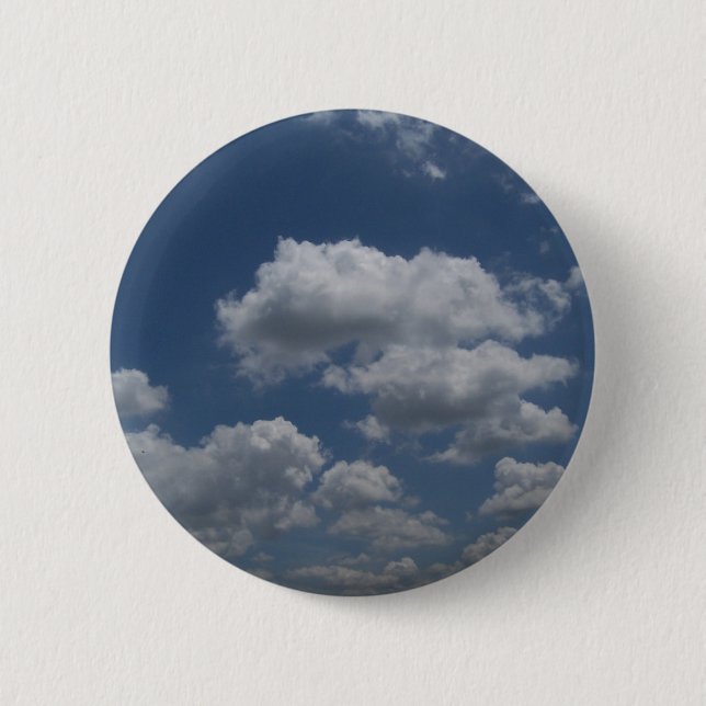 Macaron Rond 5 Cm Nuages (Devant)