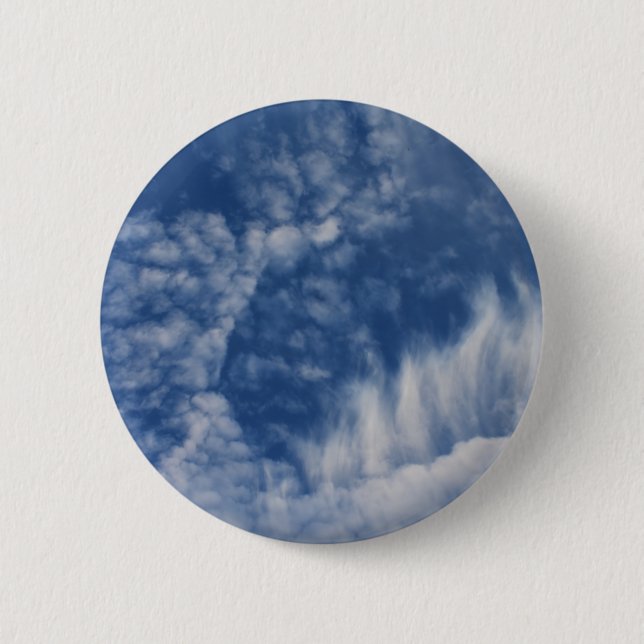 Macaron Rond 5 Cm Nuages avec dents (Devant)