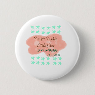 Macaron Rond 5 Cm Nuages orange scintillement scintillement petites