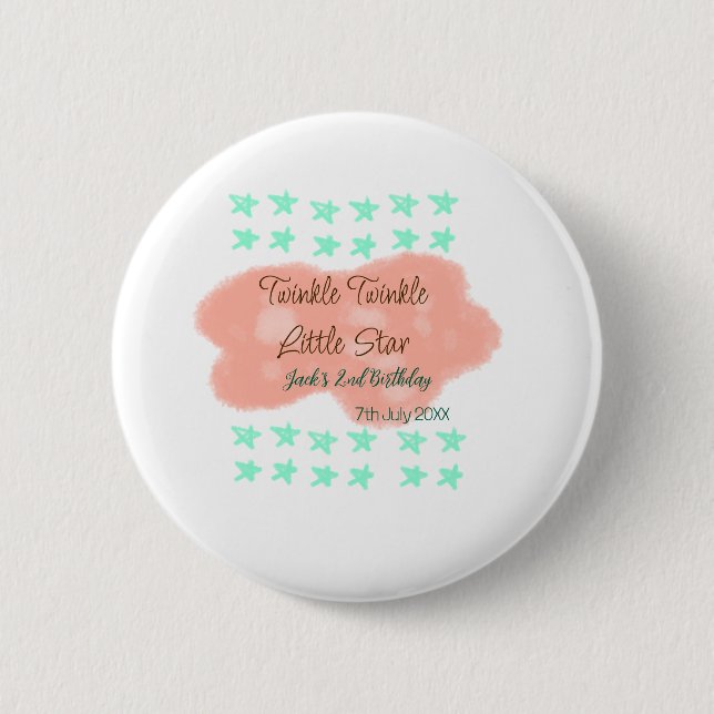Macaron Rond 5 Cm Nuages orange scintillement scintillement petites  (Devant)