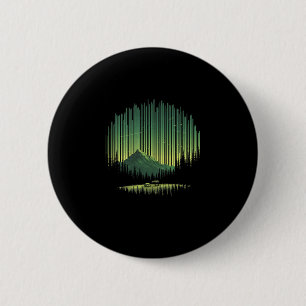 Macaron Rond 5 Cm Nuit Nature Faune Arbres Vert Extérieur Forêt
