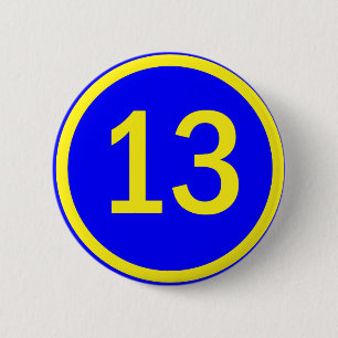 Macaron Rond 5 Cm numéro 13 en cercle