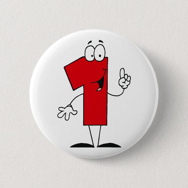 Macaron Rond 5 Cm Numéro 1er Anniversaire T-shirts et cadeaux (Devant)