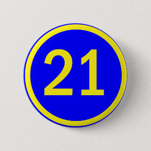 Macaron Rond 5 Cm numéro 21 en cercle
