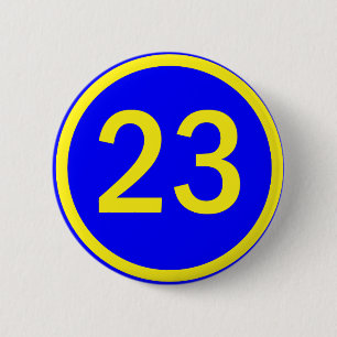 Macaron Rond 5 Cm numéro 23 dans un cercle