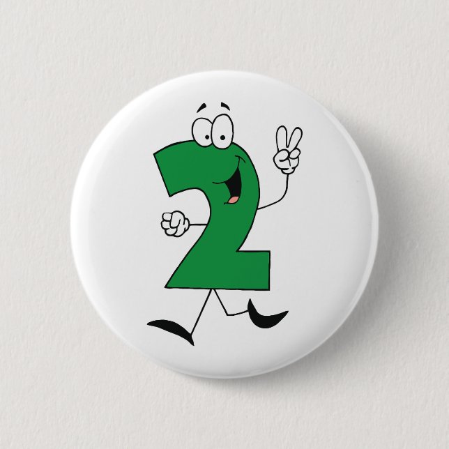 Macaron Rond 5 Cm Numéro 2e Anniversaire Tshirts et cadeaux (Devant)