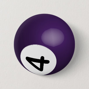 Macaron Rond 5 Cm Numéro 4 Bouton de sondage violet