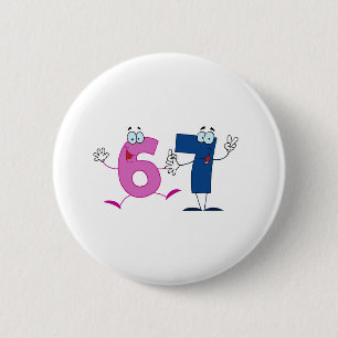 Macaron Rond 5 Cm Numéro heureux 67