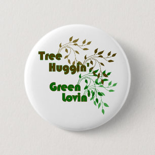 Macaron Rond 5 Cm Numéro vert allant Lovin d'arbre de bouton vert de