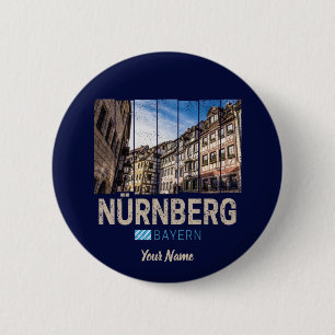 Macaron Rond 5 Cm Nuremberg Bavière Vintage Allemagne Souvenir