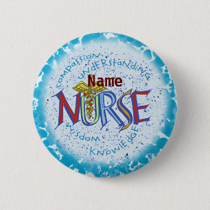 Macaron Rond 5 Cm Nurse Motto