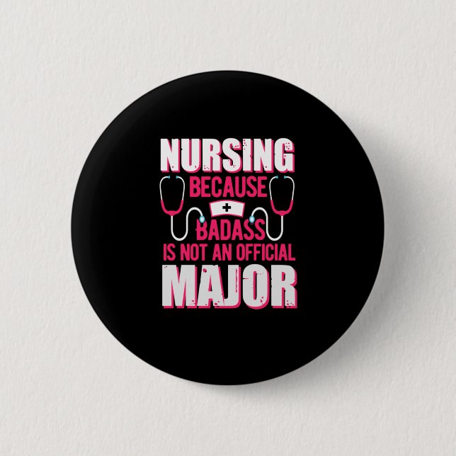 Macaron Rond 5 Cm Nurse | Nursing Because (Devant)