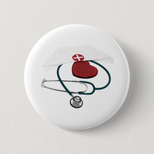 Macaron Rond 5 Cm NursesHaveHeart082309 (Devant)