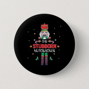 Macaron Rond 5 Cm Nutcracker têtu amusant Noël Famille Correspondanc