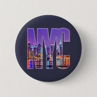 Macaron Rond 5 Cm NYC Skyline (Light)