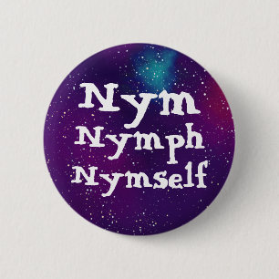 Macaron Rond 5 Cm Nym/Nymph/Nymself Galaxy Pronoun personnalisable