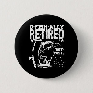 Macaron Rond 5 Cm O-fish-ally Retraité Depuis Cadeau de Pêche à la R