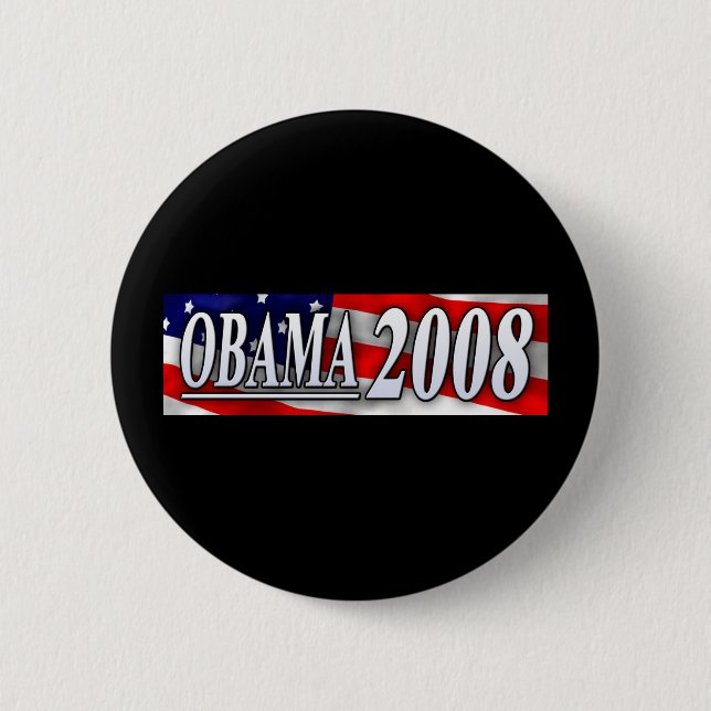 Macaron Rond 5 Cm Obama (Devant)