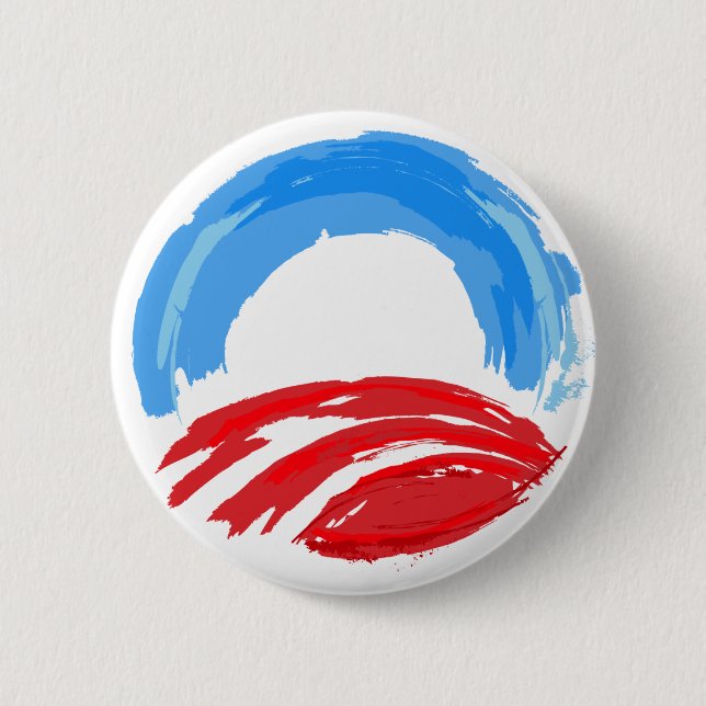 Macaron Rond 5 Cm Obama (Devant)