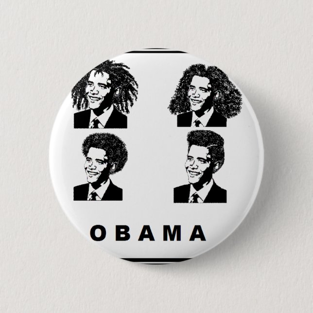 Macaron Rond 5 Cm Obama (Devant)